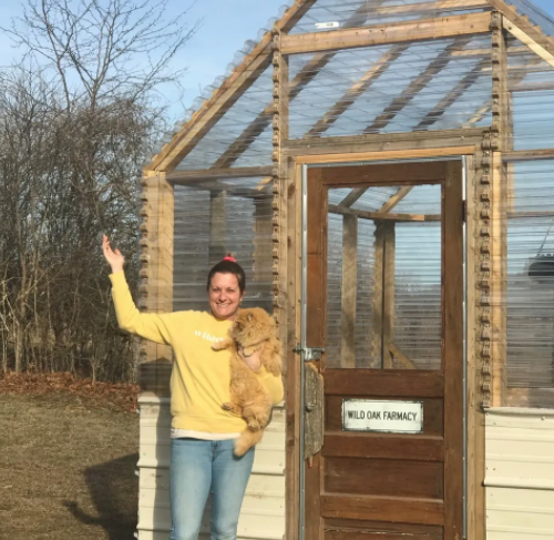 DIY greenhouse at Wild Oak Farms